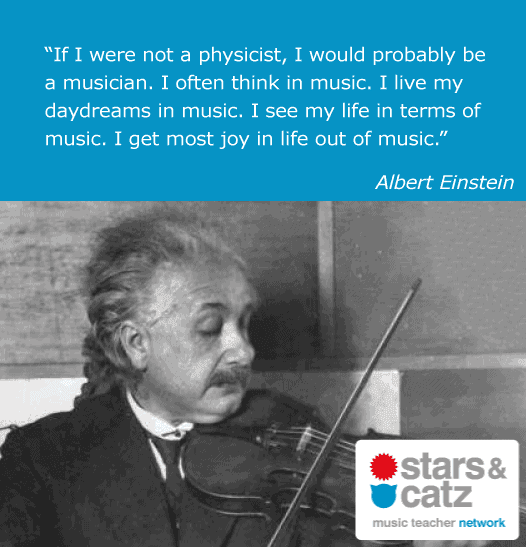 Albert Einstein Music Quote Image