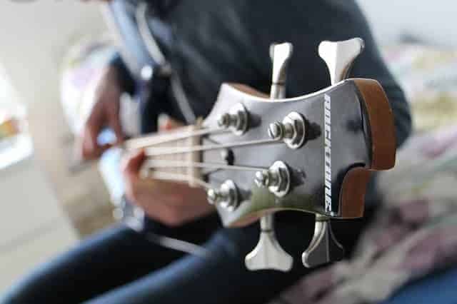 Playing bass sitting down