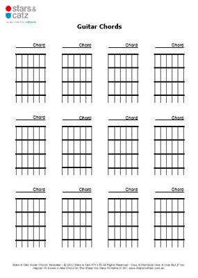 Blank Guitar Chord Templates image