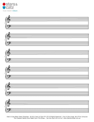 Blank Stave Sheet Template Image