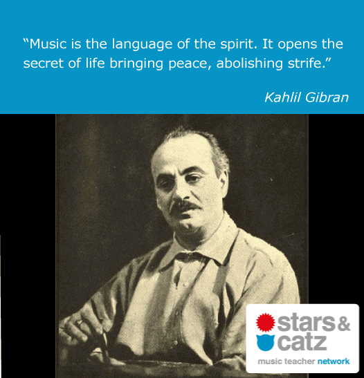 Kahlil Gibran Music Quote Image
