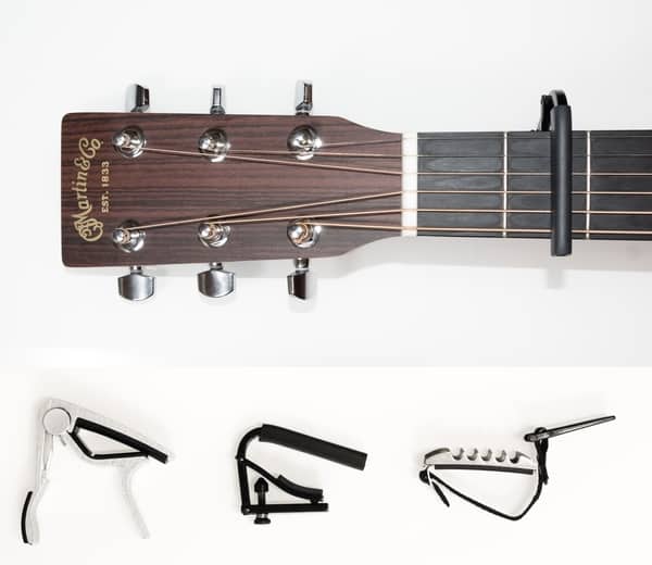 capo on guitar and the three types of capo